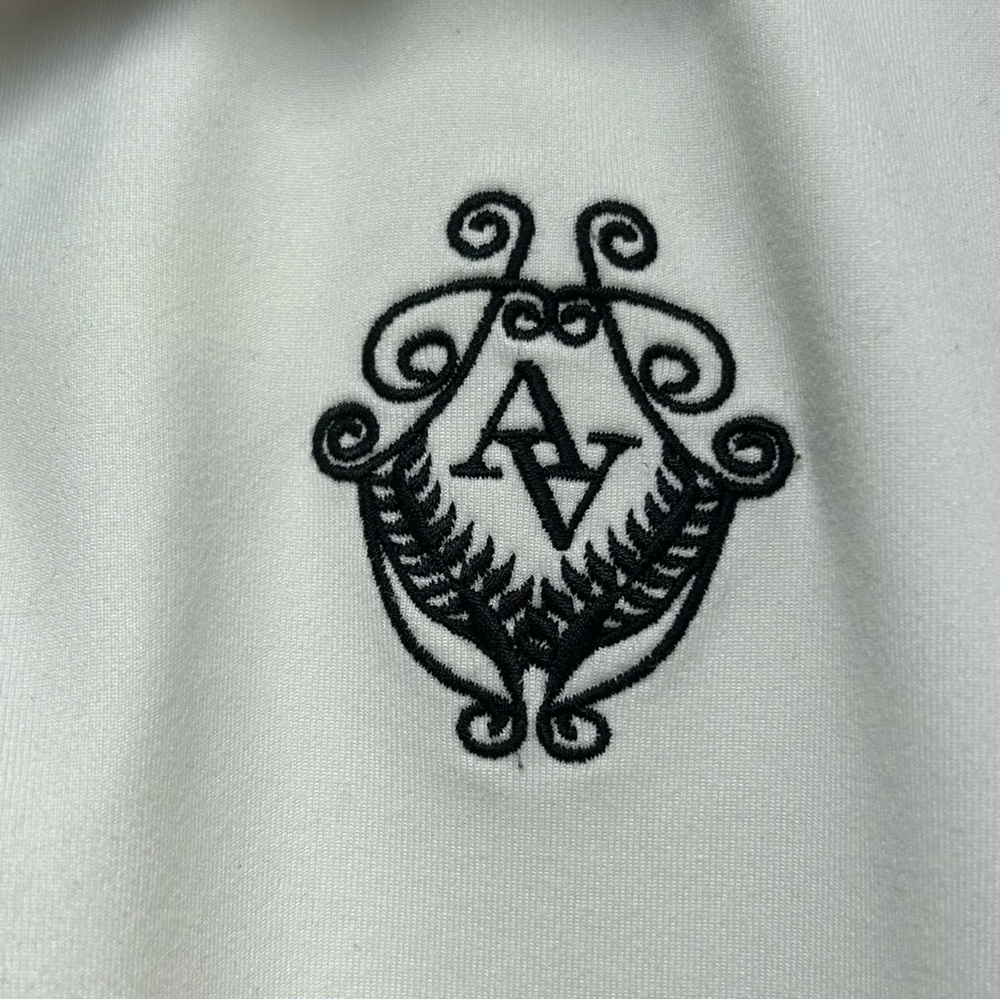 Adrienne Vittadini White with‎ Black Trim Polo Tank Top Sleeveless Large - Picture 4 of 7